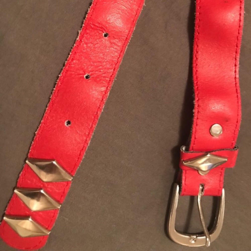 Leather S Studded Boho Western Designer Belt Metal